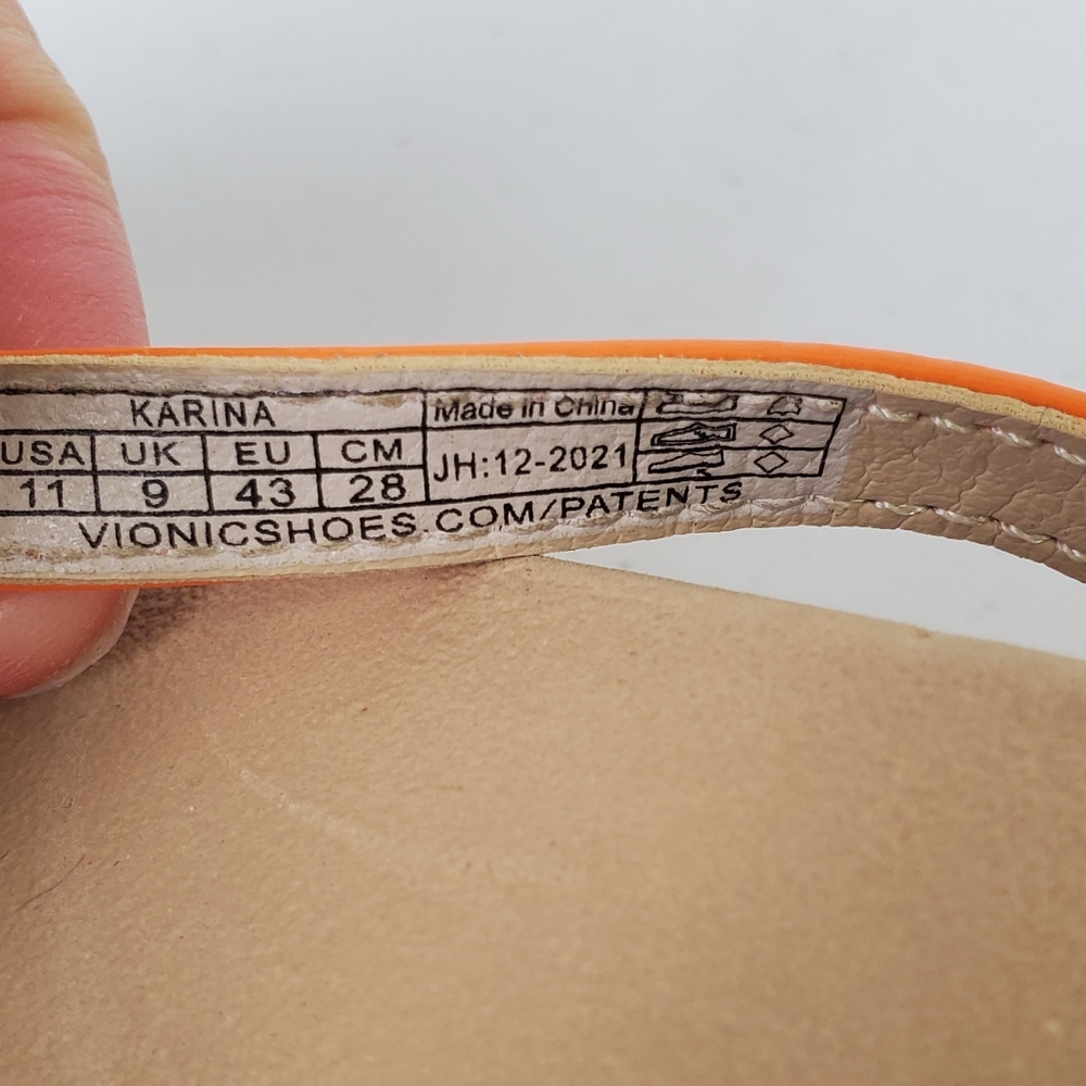 Vionic Rest Karina Orange Thong Sandals - Picture 3 of 5